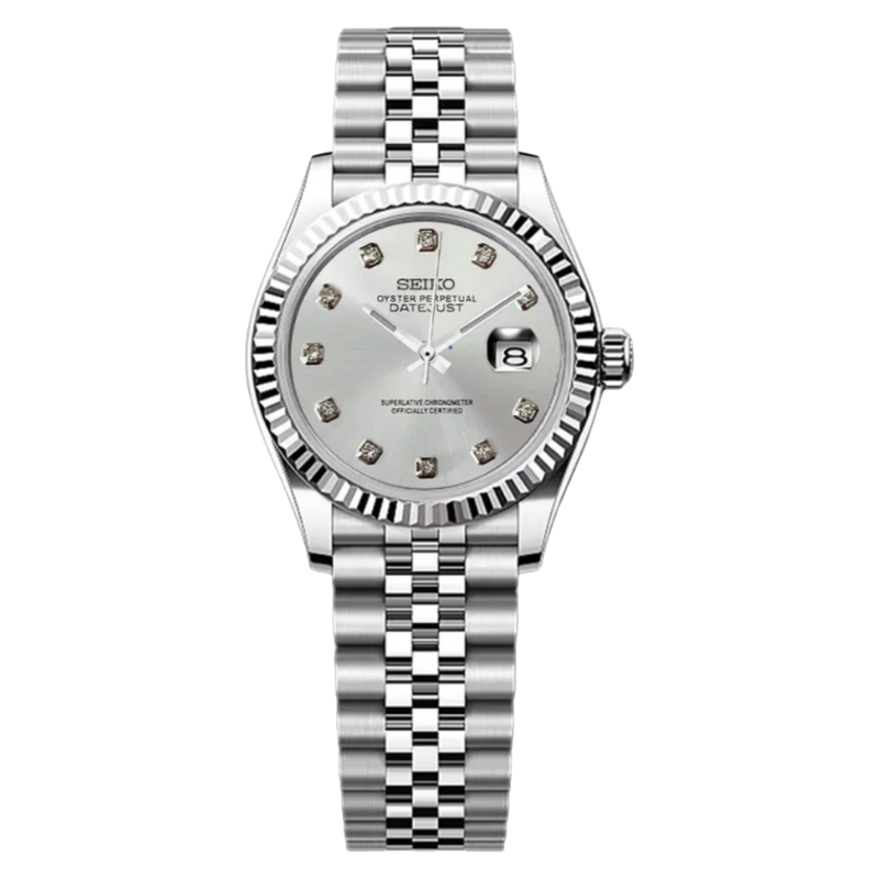 Montre Seiko Mod SEIKOJUST femme blanche diamants - Time2Seiko
