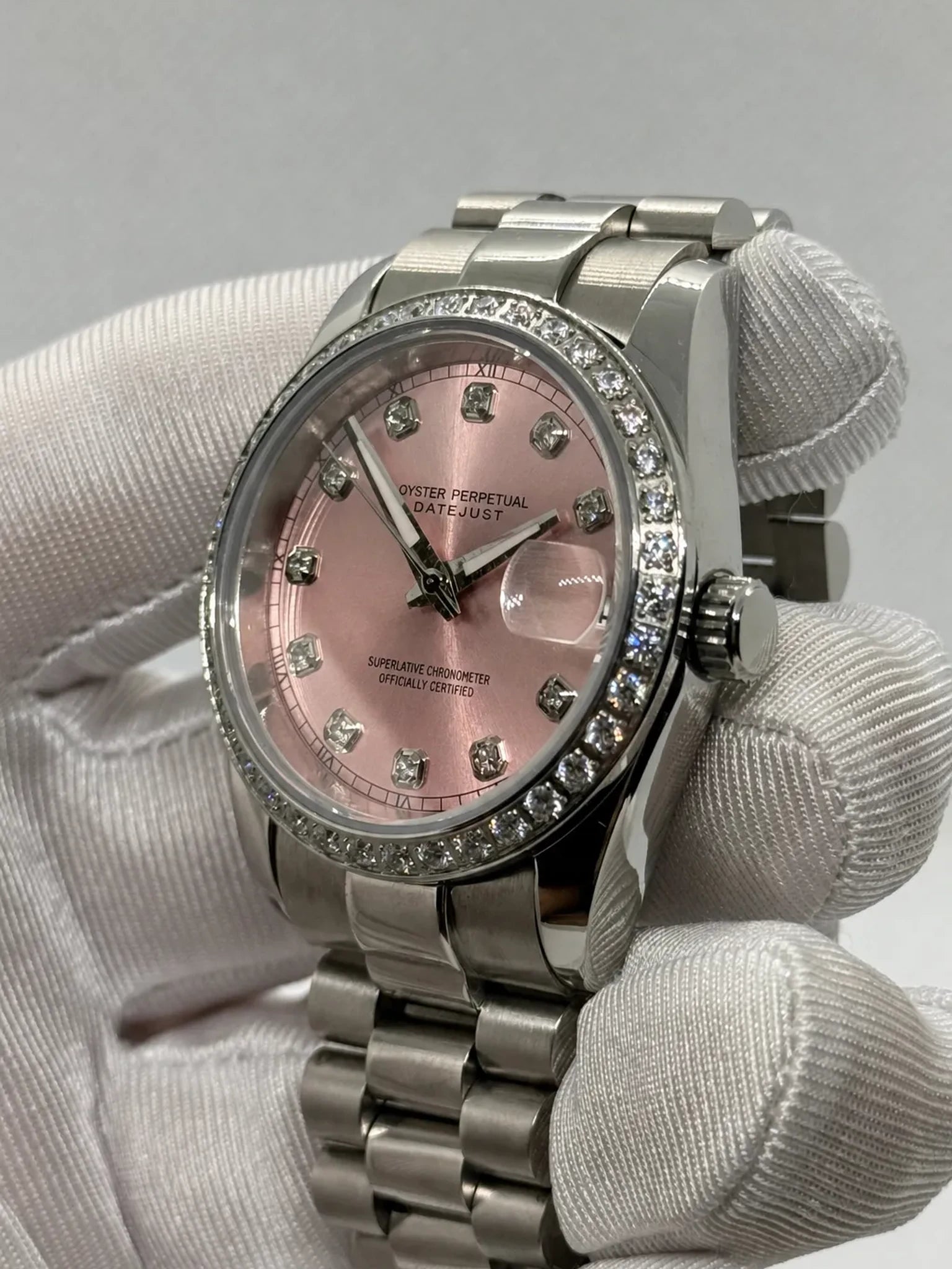Montre Seiko mod SEIKOJUST rose femme, vue 3 — Time2Seiko