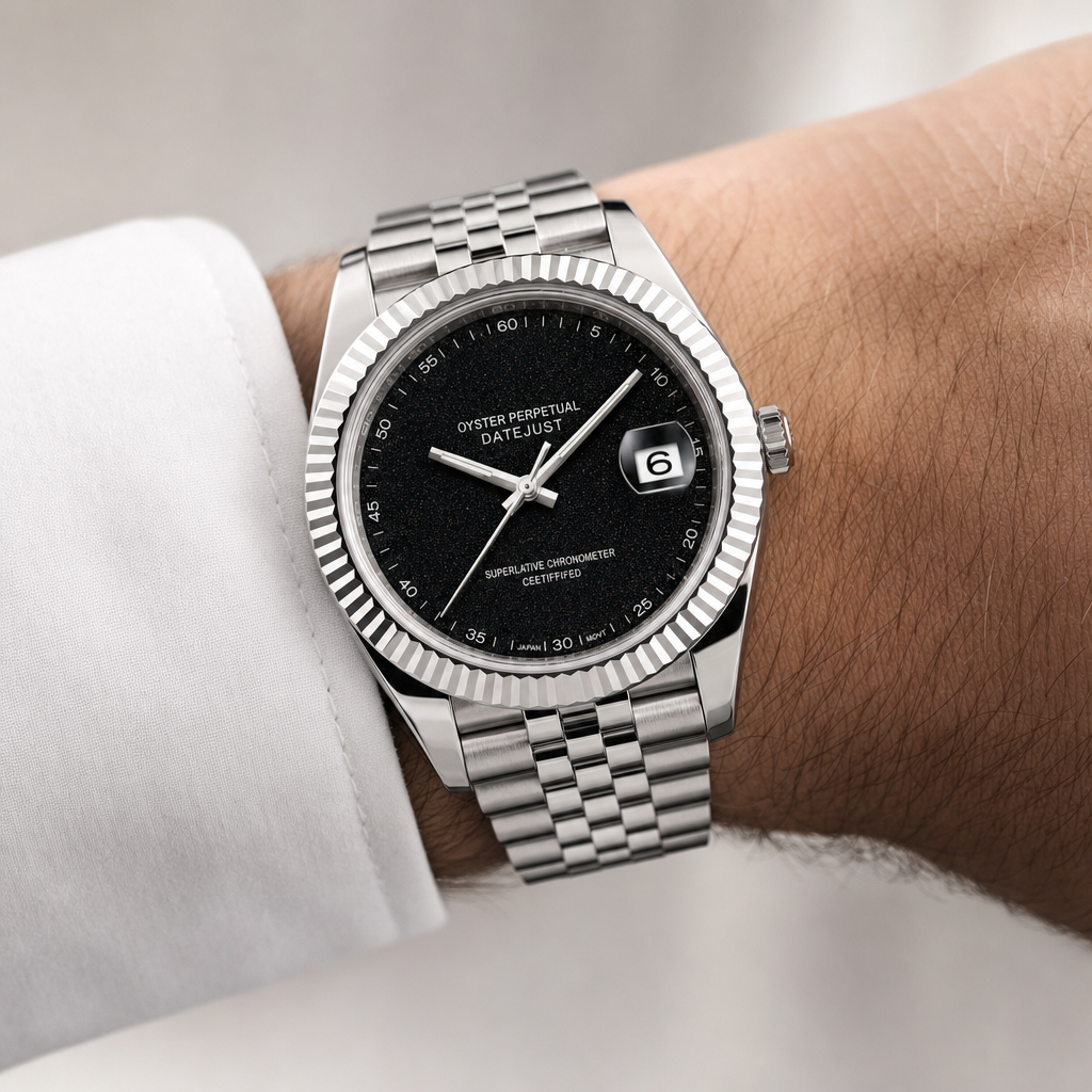 Montre Seiko mod SEIKOJUST galaxy portée au poignet — Time2Seiko
