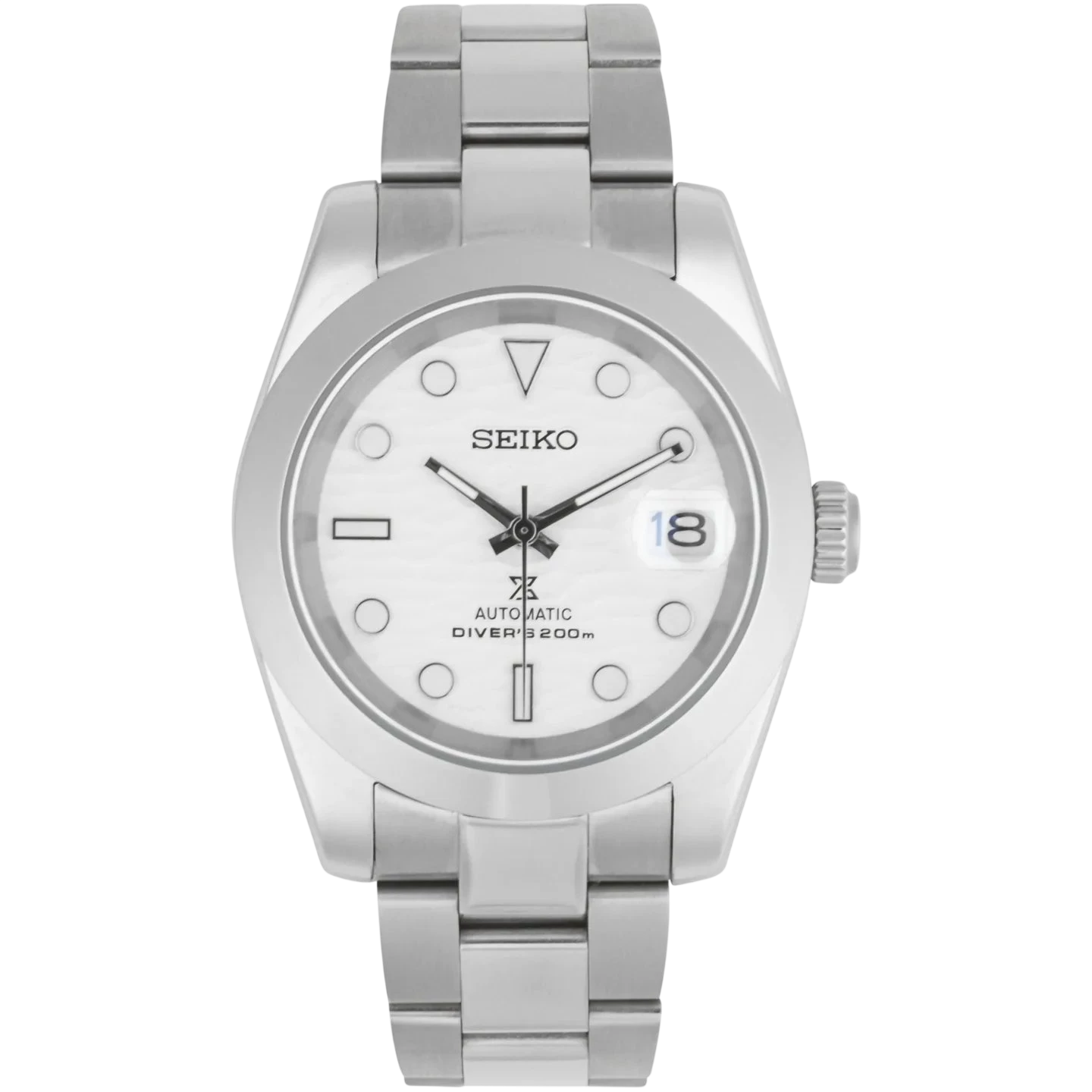 Montre Seiko Mod SEIKOJUST oyster snow - Time2Seiko