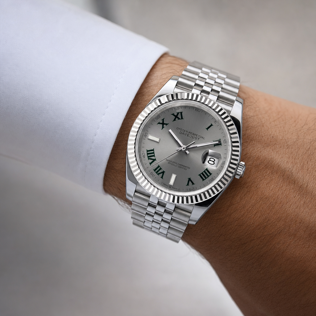 Montre Seiko mod SEIKOJUST Wimbledon portée au poignet — Time2Seiko