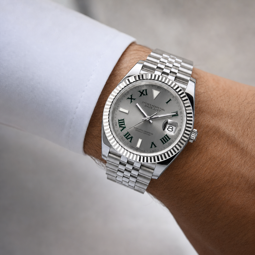 Montre Seiko mod SEIKOJUST Wimbledon portée au poignet — Time2Seiko