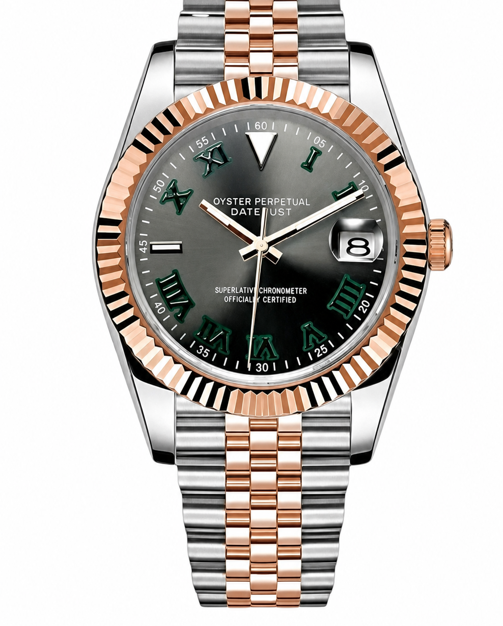 Montre Seiko mod SEIKOJUST wimbledon two tone, vue de face — Time2Seiko