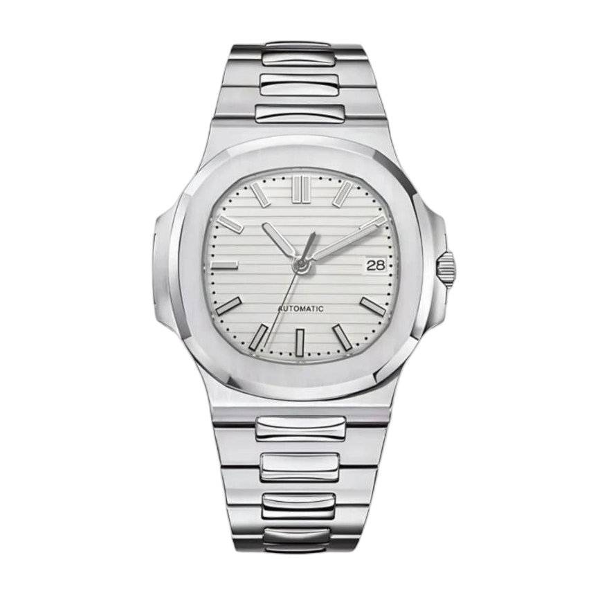 Montre Seiko mod SEIKOLUS blanche, sur fond blanc — Time2Seiko