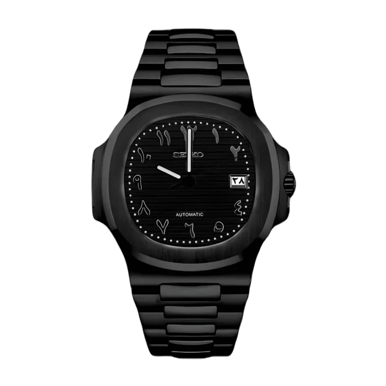 Montre Seiko Mod SEIKOLUS full black arabic - Time2Seiko