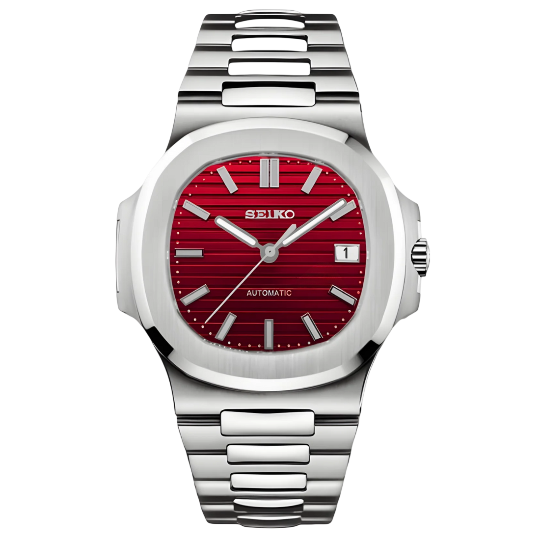 Montre Seiko Mod SEIKOLUS rouge cerise - Time2Seiko