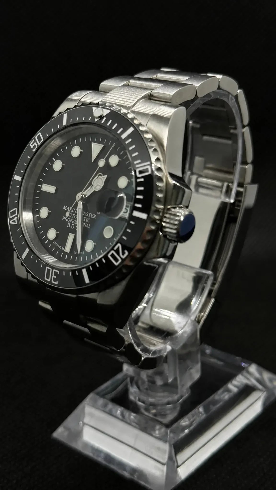 Montre Seiko mod SEIKOMARINER black, vue 3 — Time2Seiko