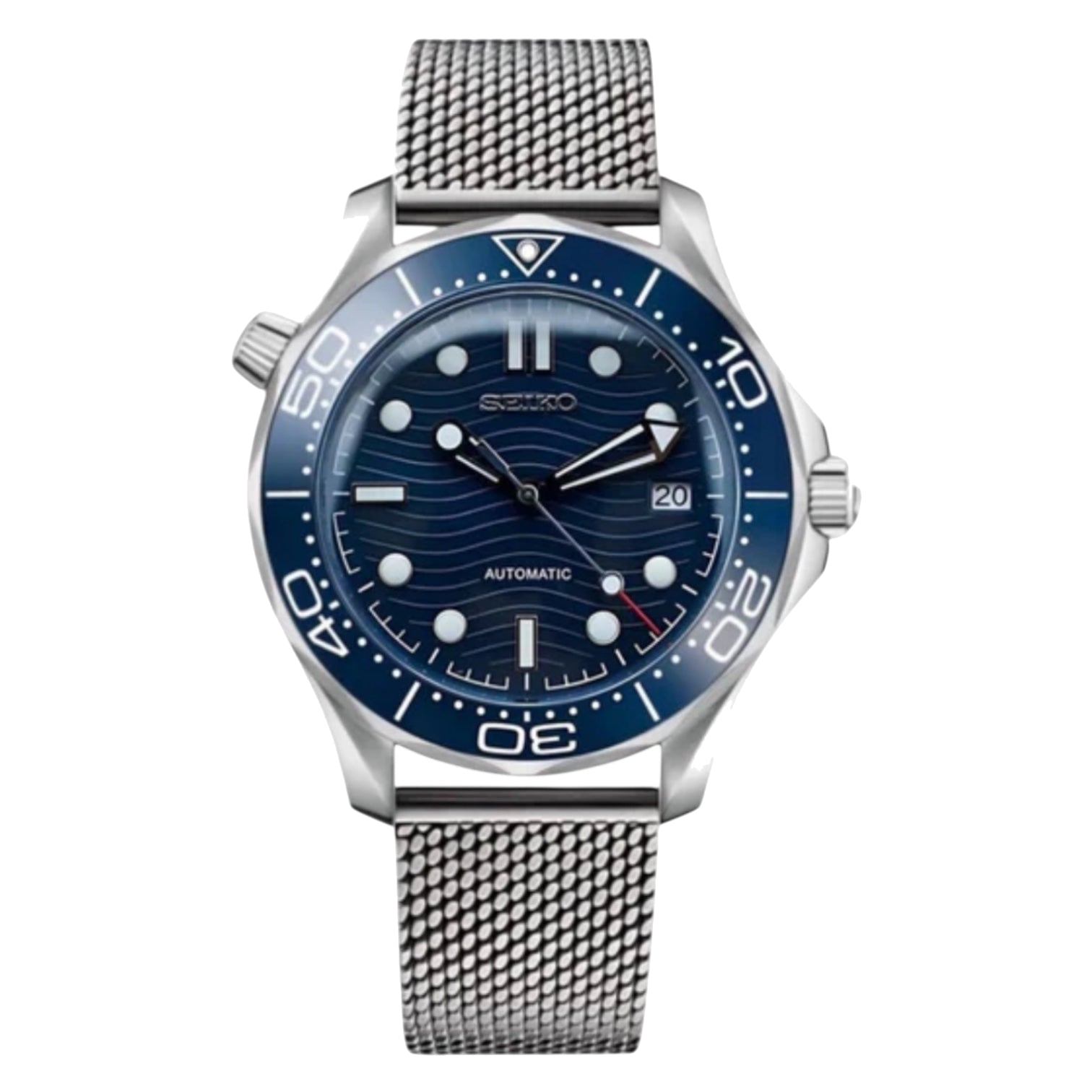 Montre Seiko Mod SEIKOMARINER master bleue wire - Time2Seiko
