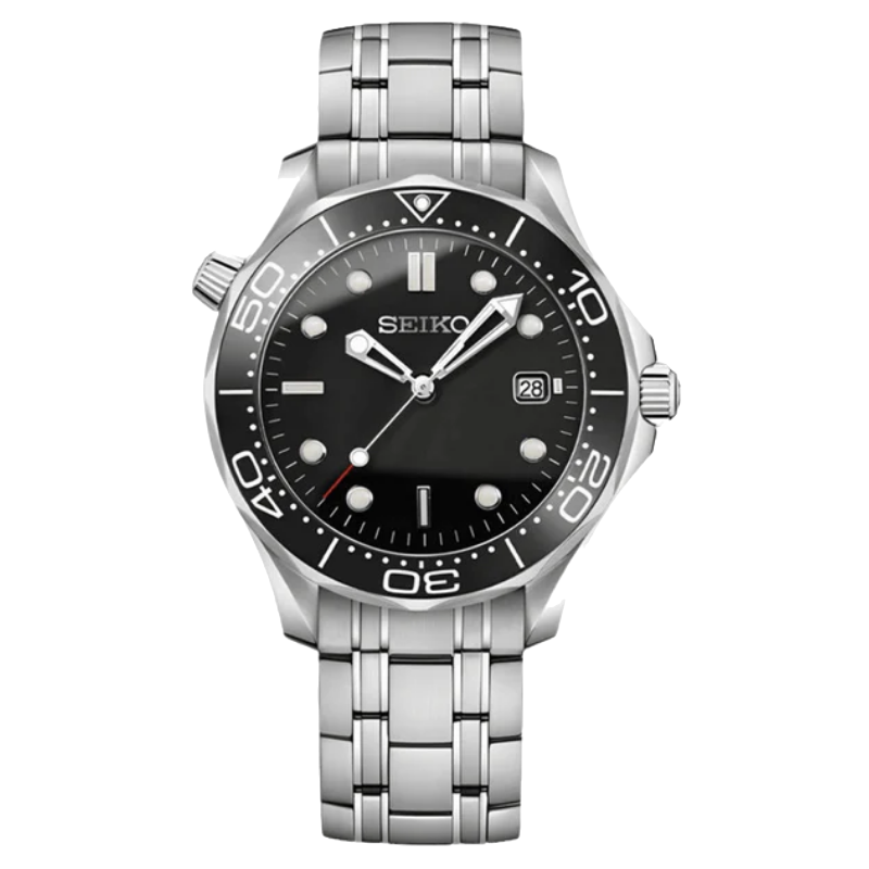 Montre Seiko Mod SEIKOMARINER master noire - Time2Seiko
