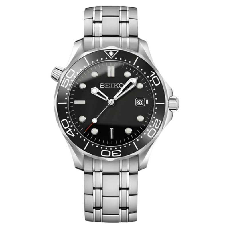 Montre Seiko Mod SEIKOMARINER master noire - Time2Seiko