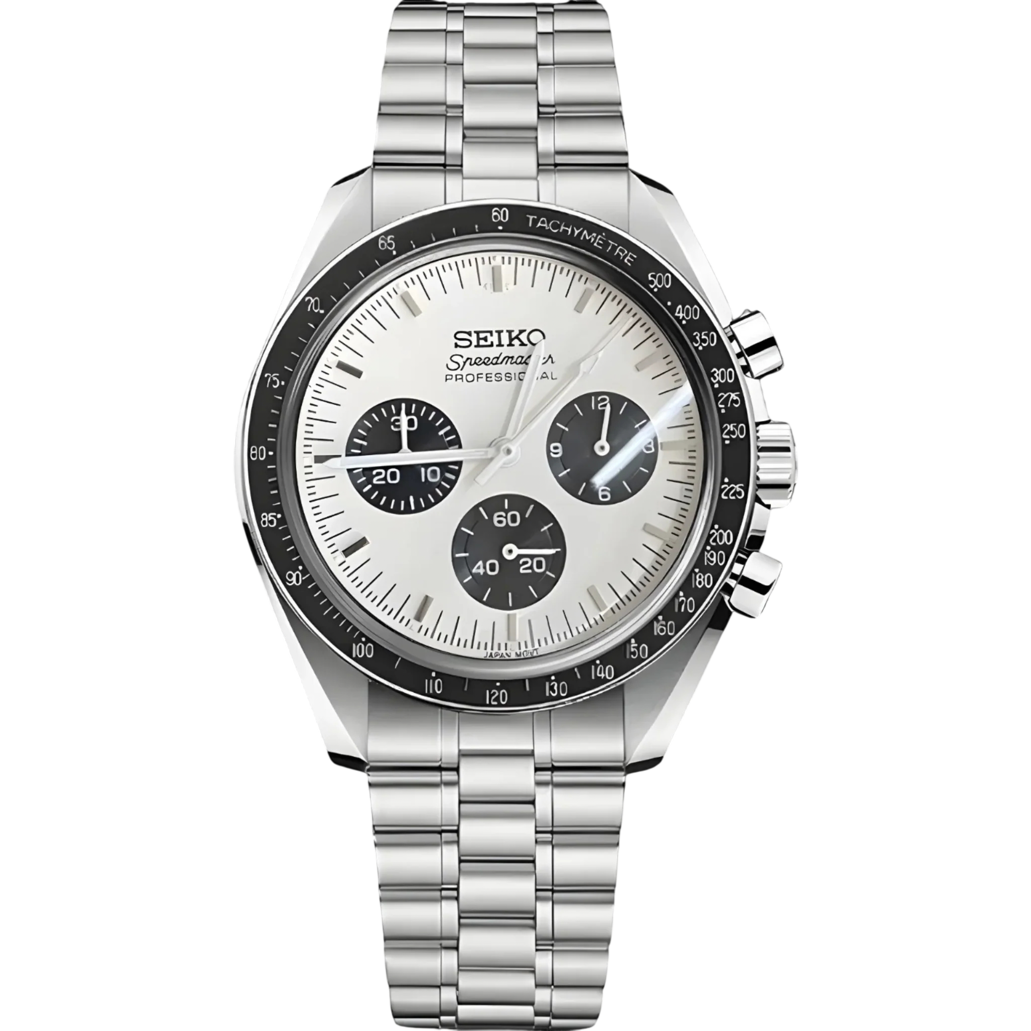 Montre Seiko Mod SEIKOMASTER moonwatch blanche - Time2Seiko