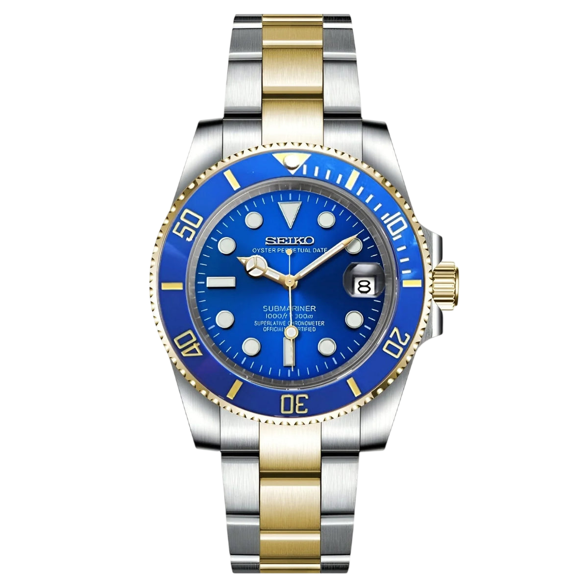 Montre Seiko Mod SEIKOMARINER two tone océan - Time2Seiko