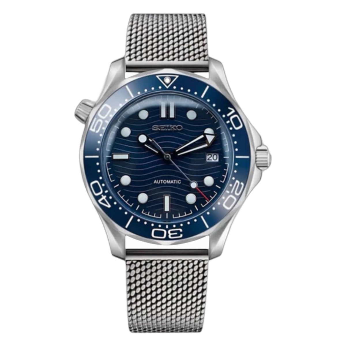 SEIKOMASTER blue wire — cut-out packshot — Time2Seiko