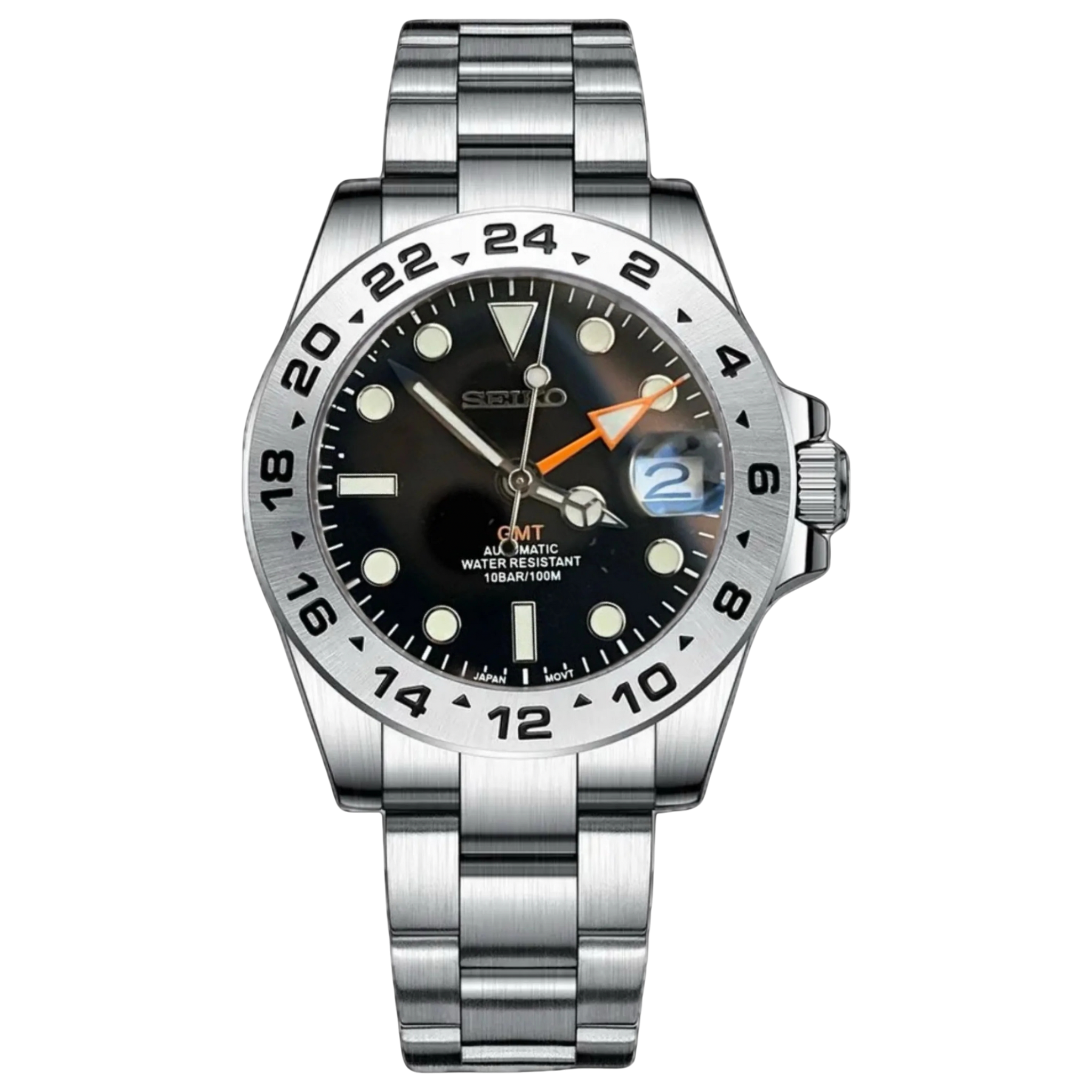Montre Seiko Mod SEIKOMASTER explorer noire - Time2Seiko