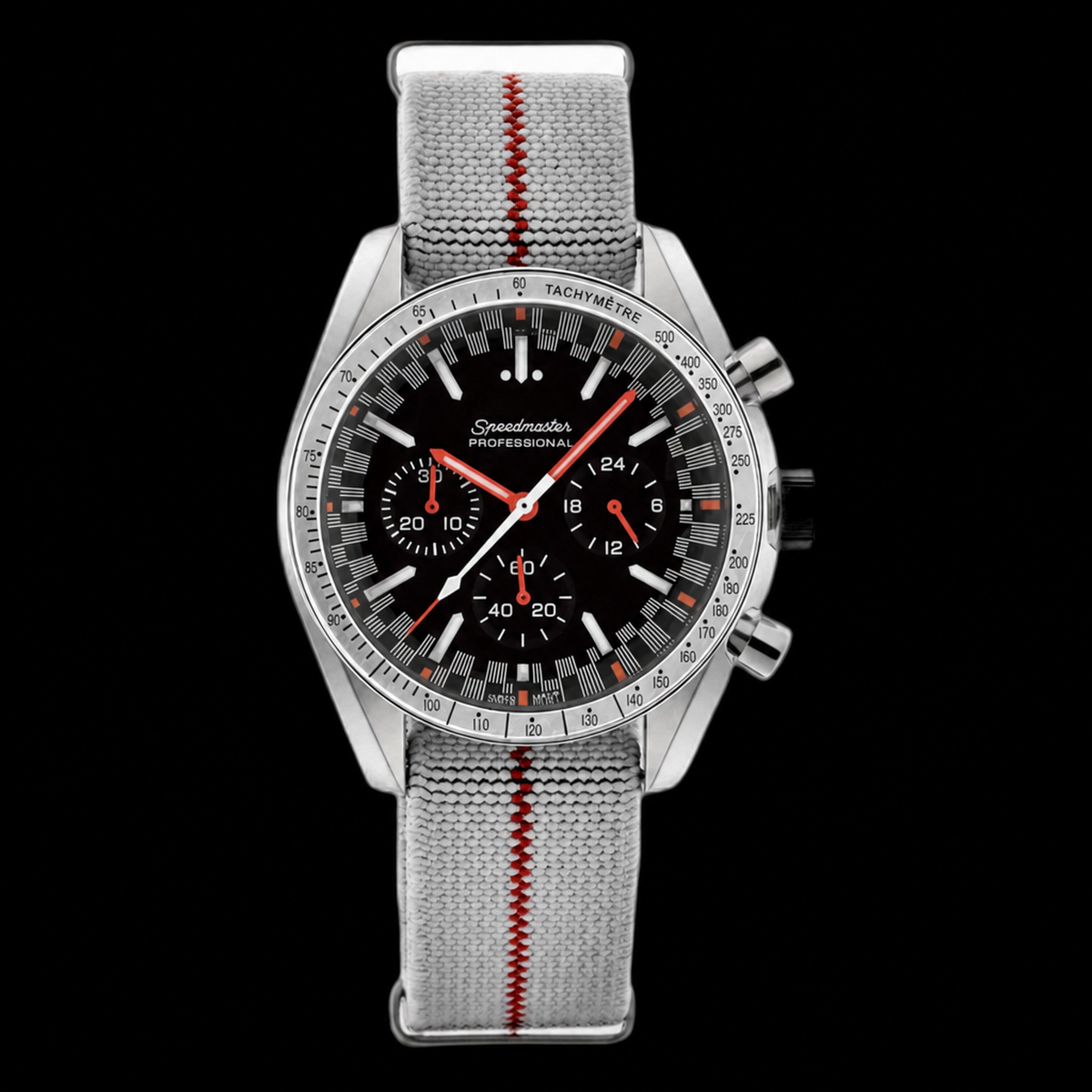 Montre Seiko mod SEIKOSPEED fuji redline, sur fond blanc — Time2Seiko
