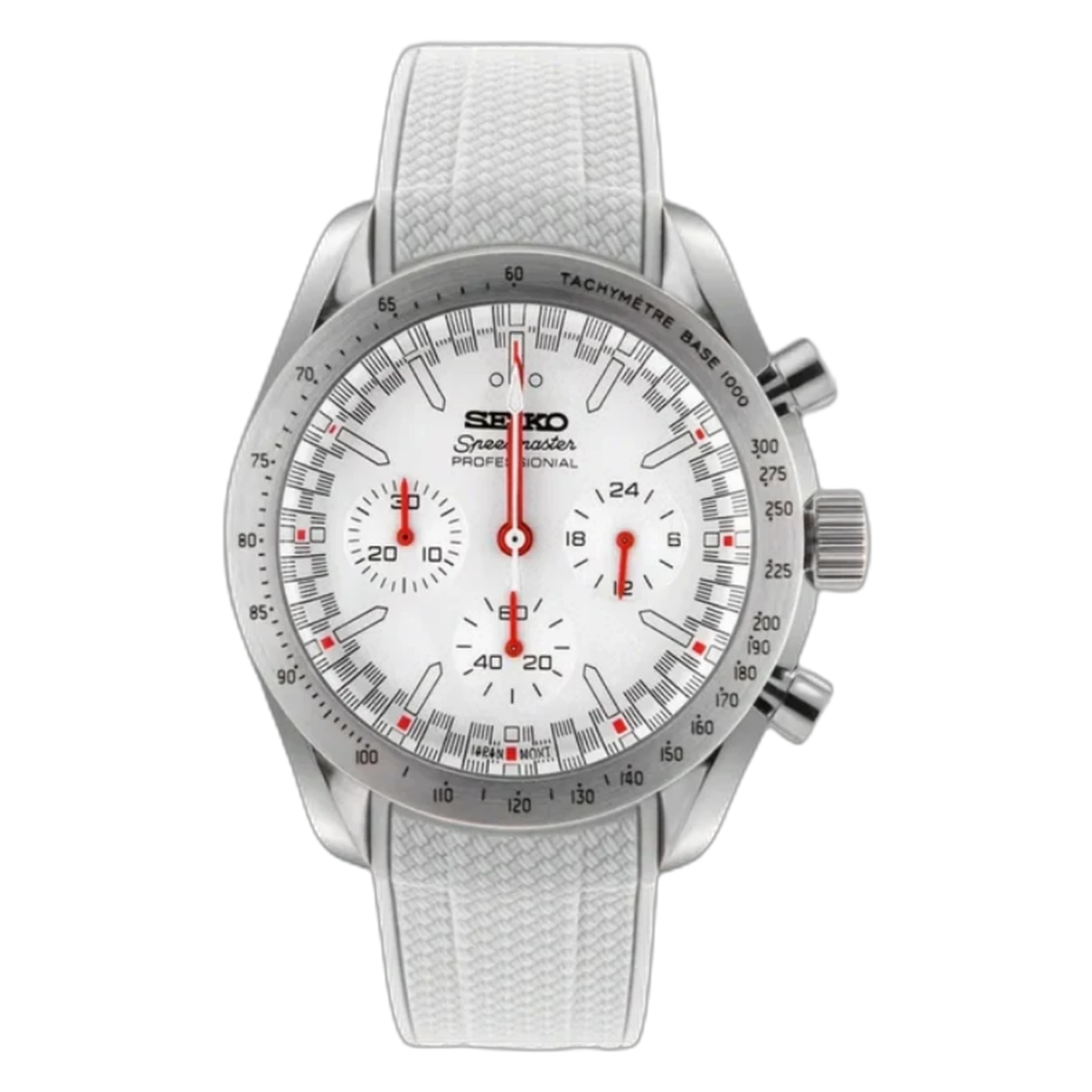 SEIKOSPEED grey mist — packshot détouré chronographe SEIKOSPEED cadran argenté — Seiko mod Time2Seiko