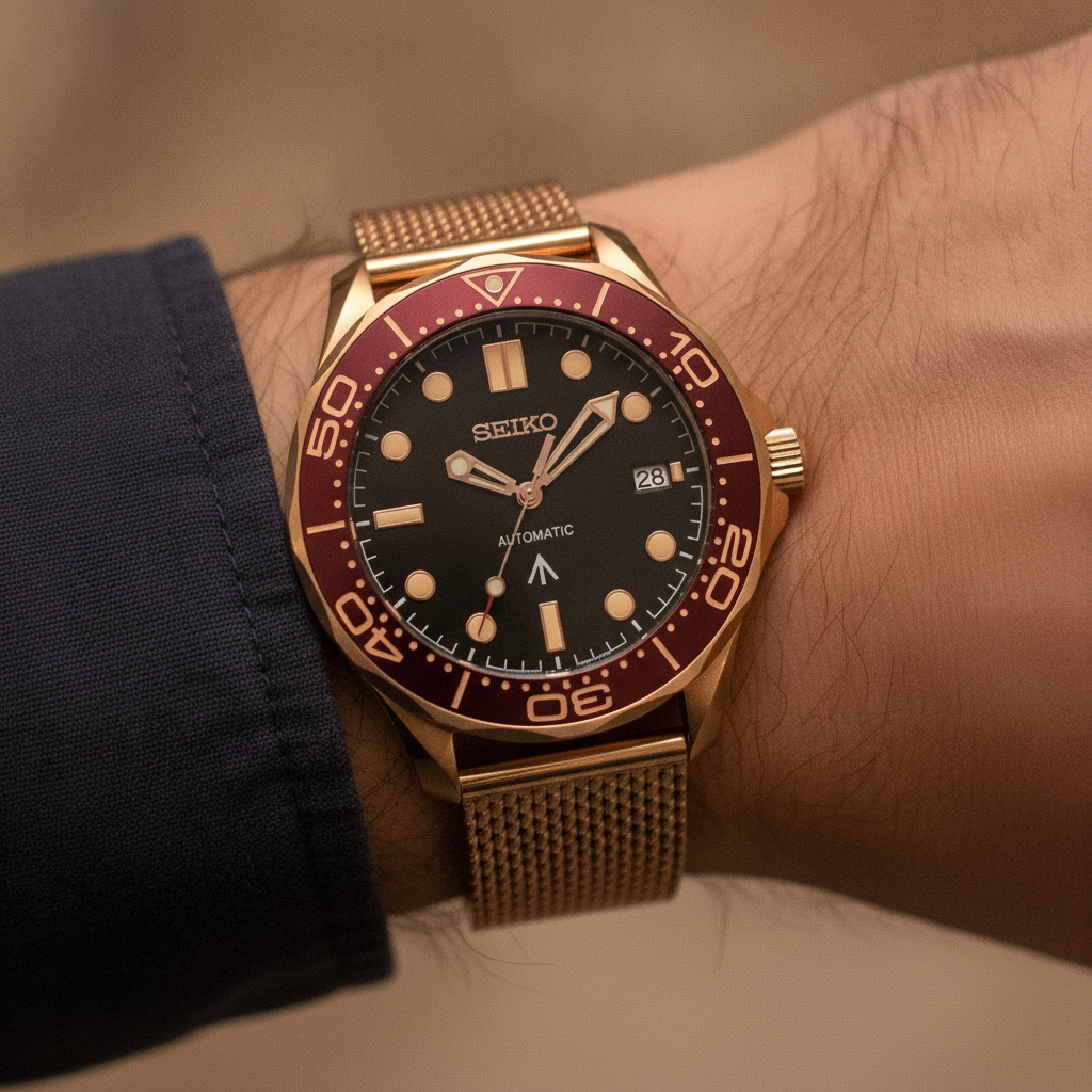 SEIKOMASTER wine wire — worn on the wrist — Time2Seiko