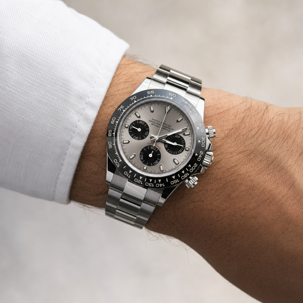 Montre Seiko mod SEIKONA champagne portée au poignet — Time2Seiko