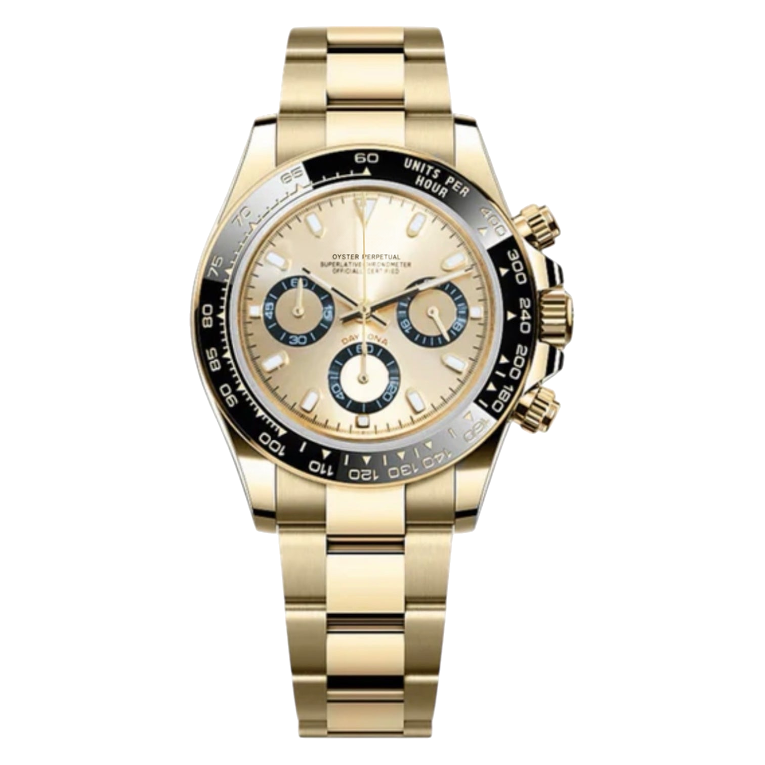Montre Seiko mod SEIKONA or noire, sur fond blanc — Time2Seiko